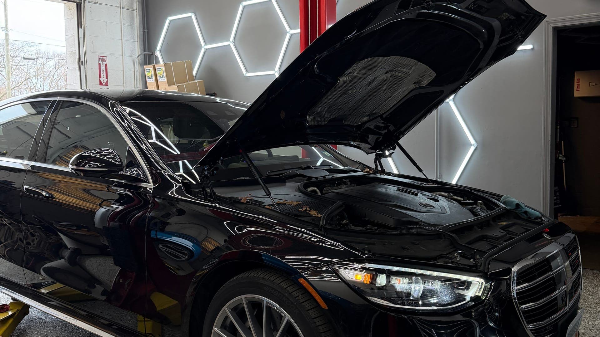 Diagnostic scanner connected to a vehicle at Pro Tech Auto during a drivability inspection.